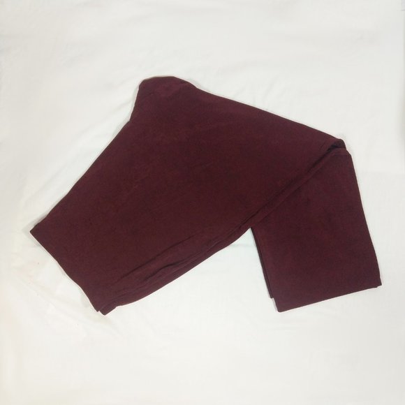 NWT 3X B.L.E.U. Maroon/Wine Ribbed Acetate Pants - Picture 3 of 6